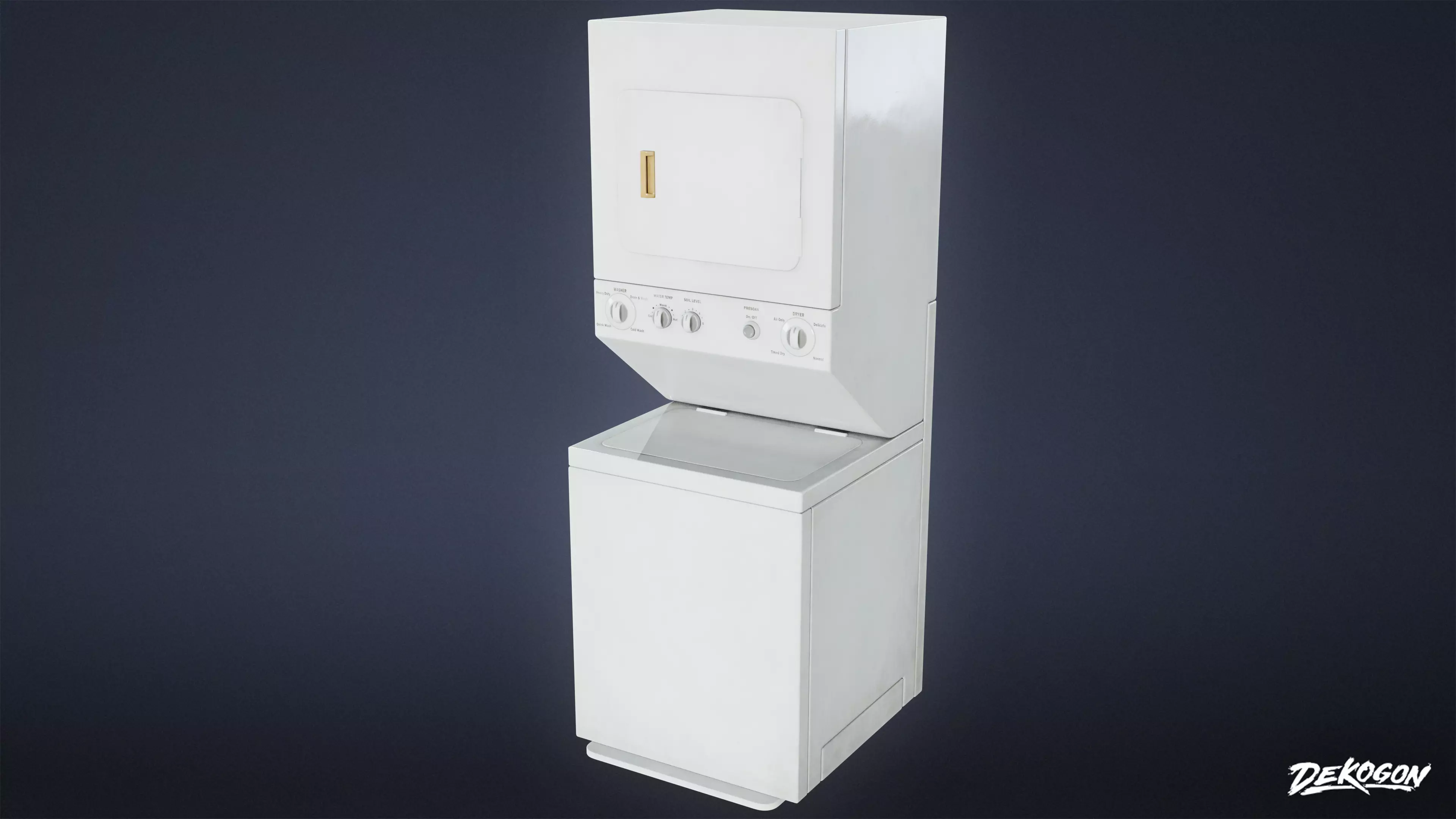 LAUNDROMAT - Standing Laundry Machine 02 - LOW POLY AND NANITE Low-poly 3D model_0