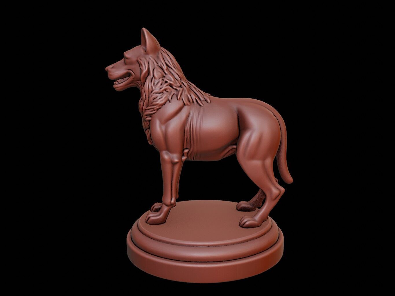 Hyena Figure Printable 3D print model_2