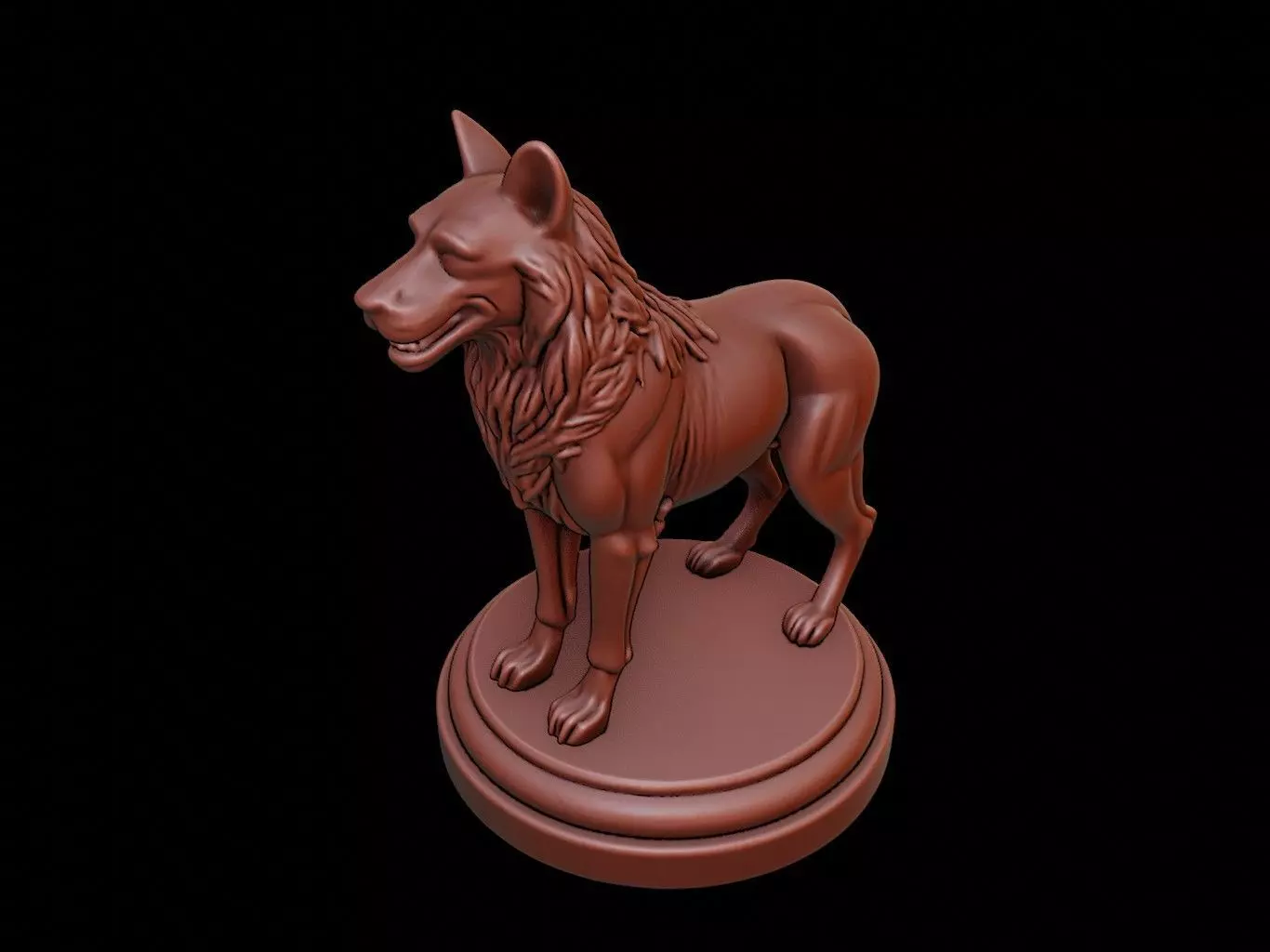 Hyena Figure Printable 3D print model_0