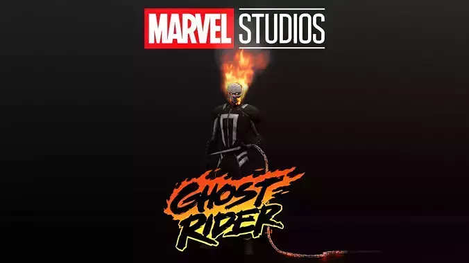Ghost Rider - Robbie Reyes Low-poly 3D model