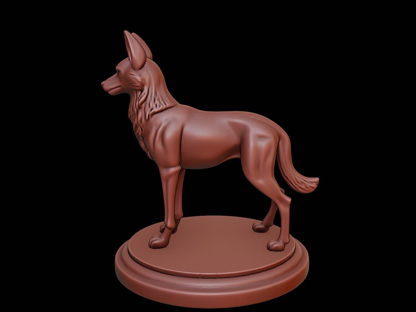 Jackal Figure Printable 3D print model_2