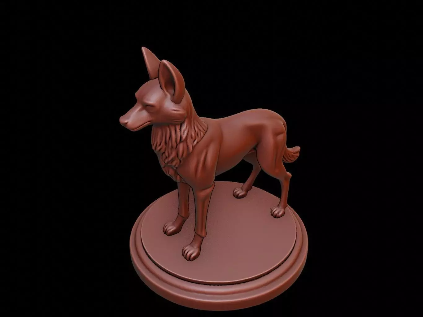 Jackal Figure Printable 3D print model_0