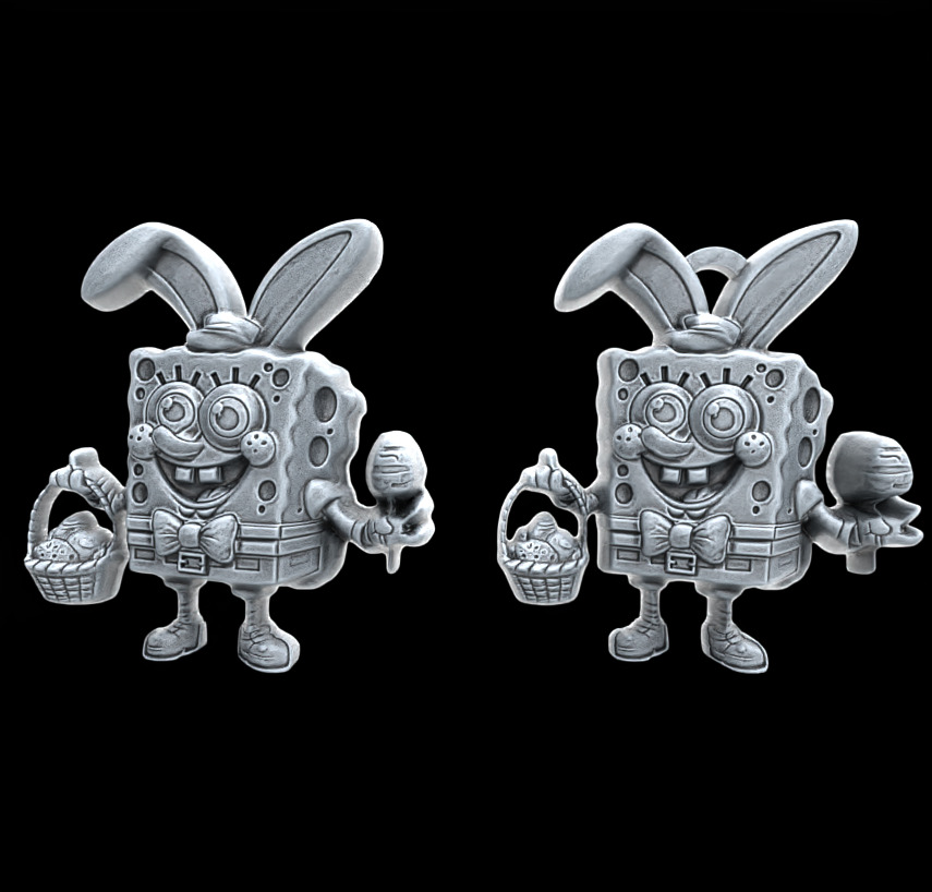 sponch bob easter decor  3D print model_1