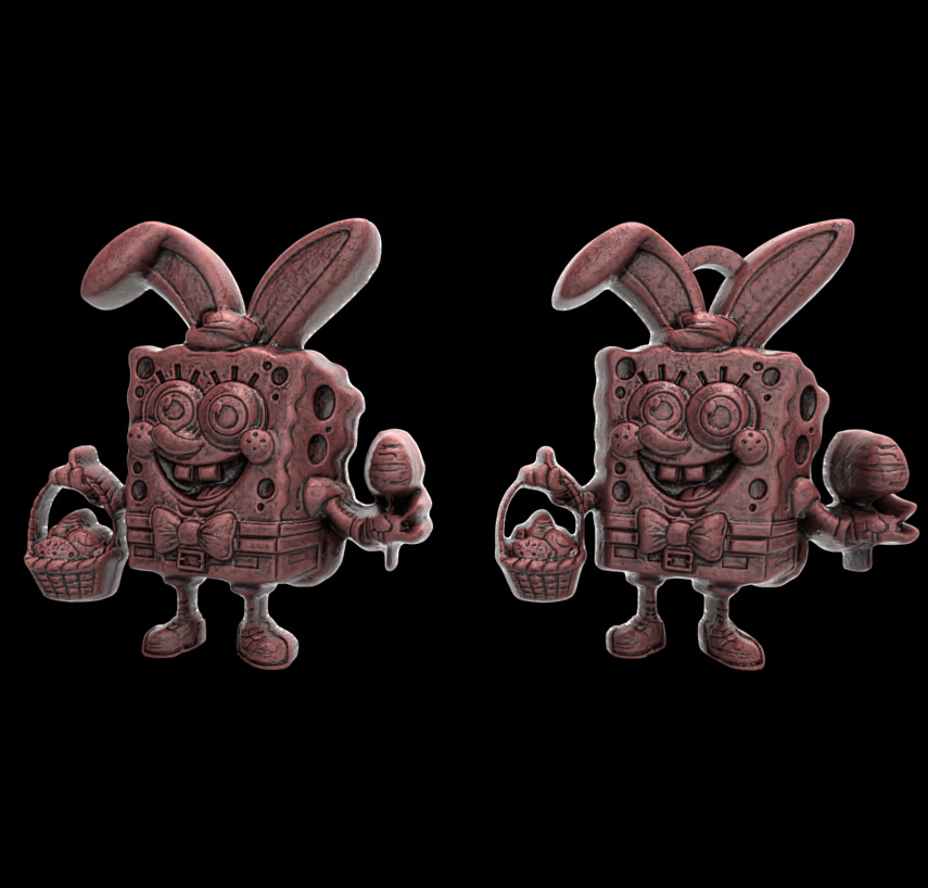 sponch bob easter decor  3D print model_2