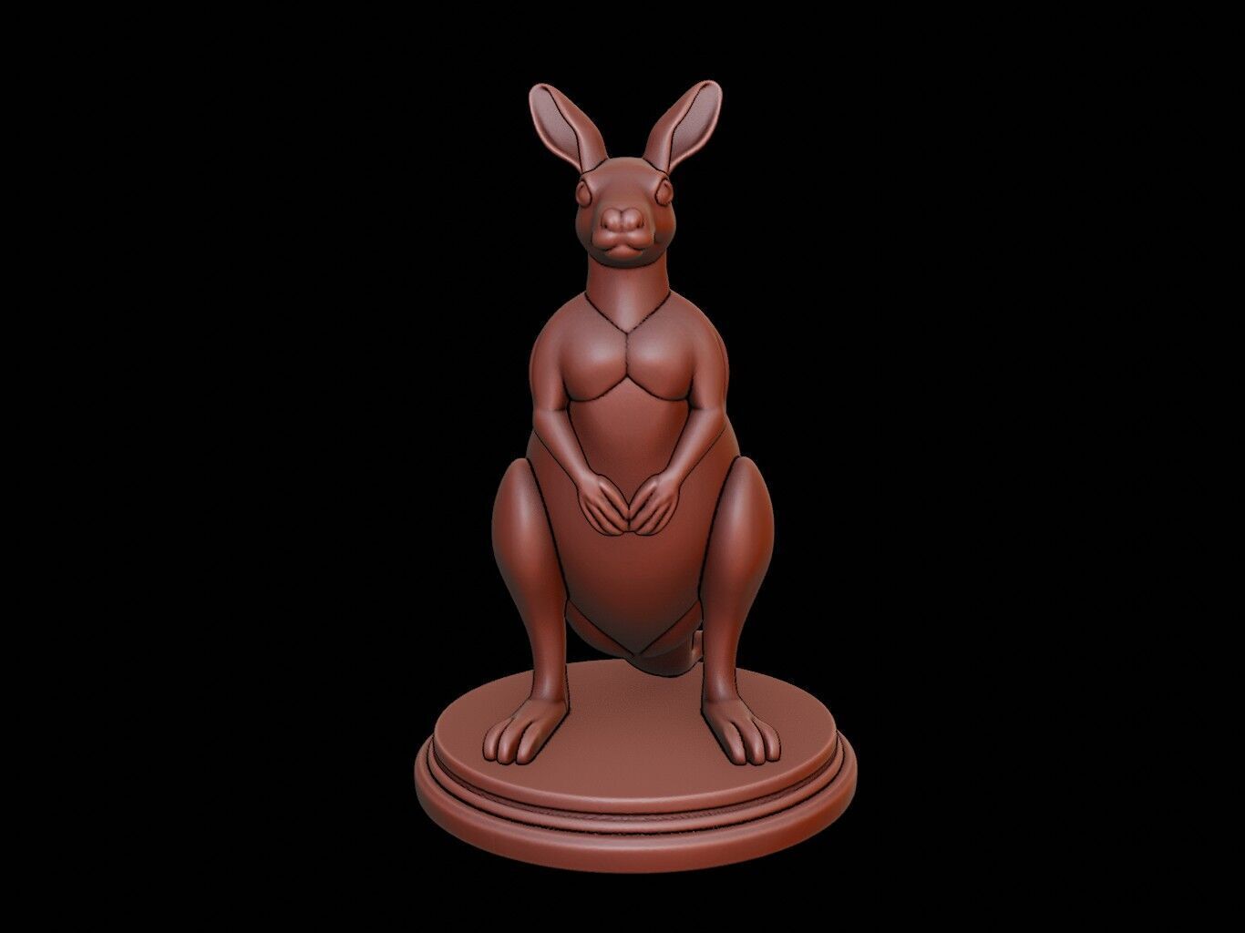 Kangaroo Figure Printable 3D print model_2