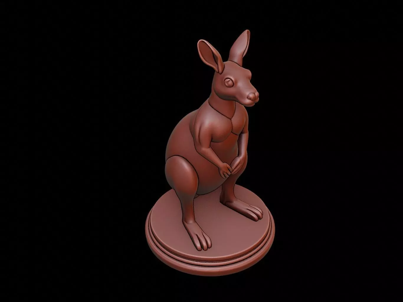 Kangaroo Figure Printable 3D print model_0