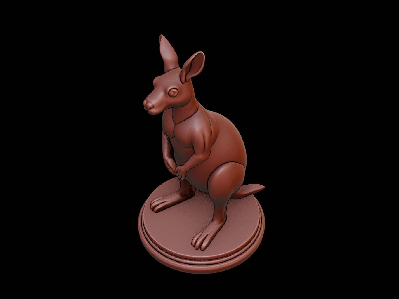 Kangaroo Figure Printable 3D print model_1