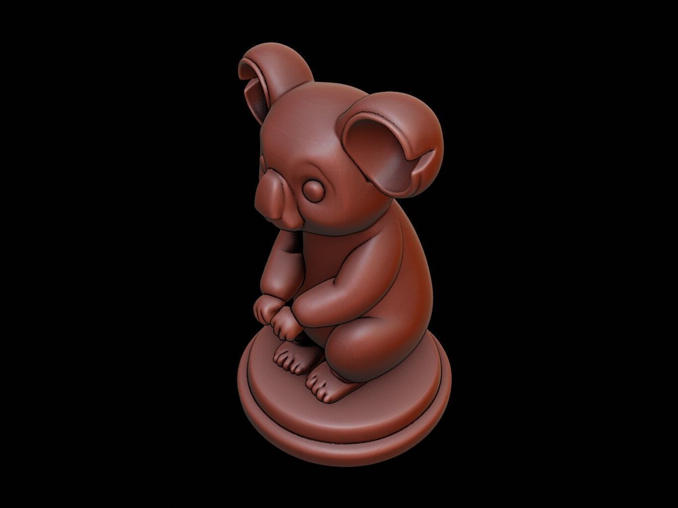 Koala Figure Printable 3D print model_1