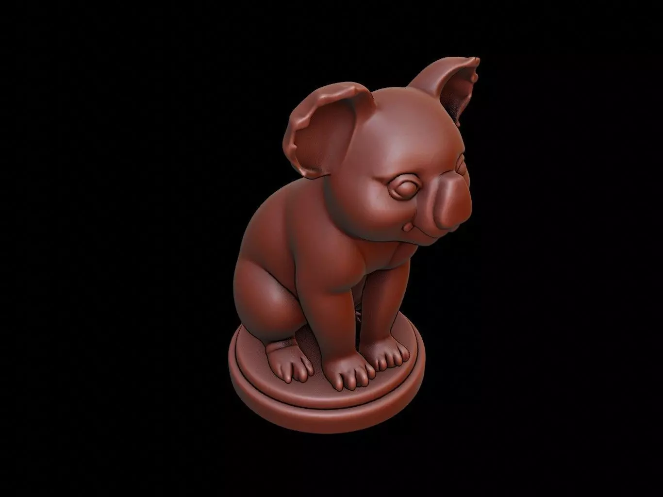 Koala Figure Printable 3D print model_0