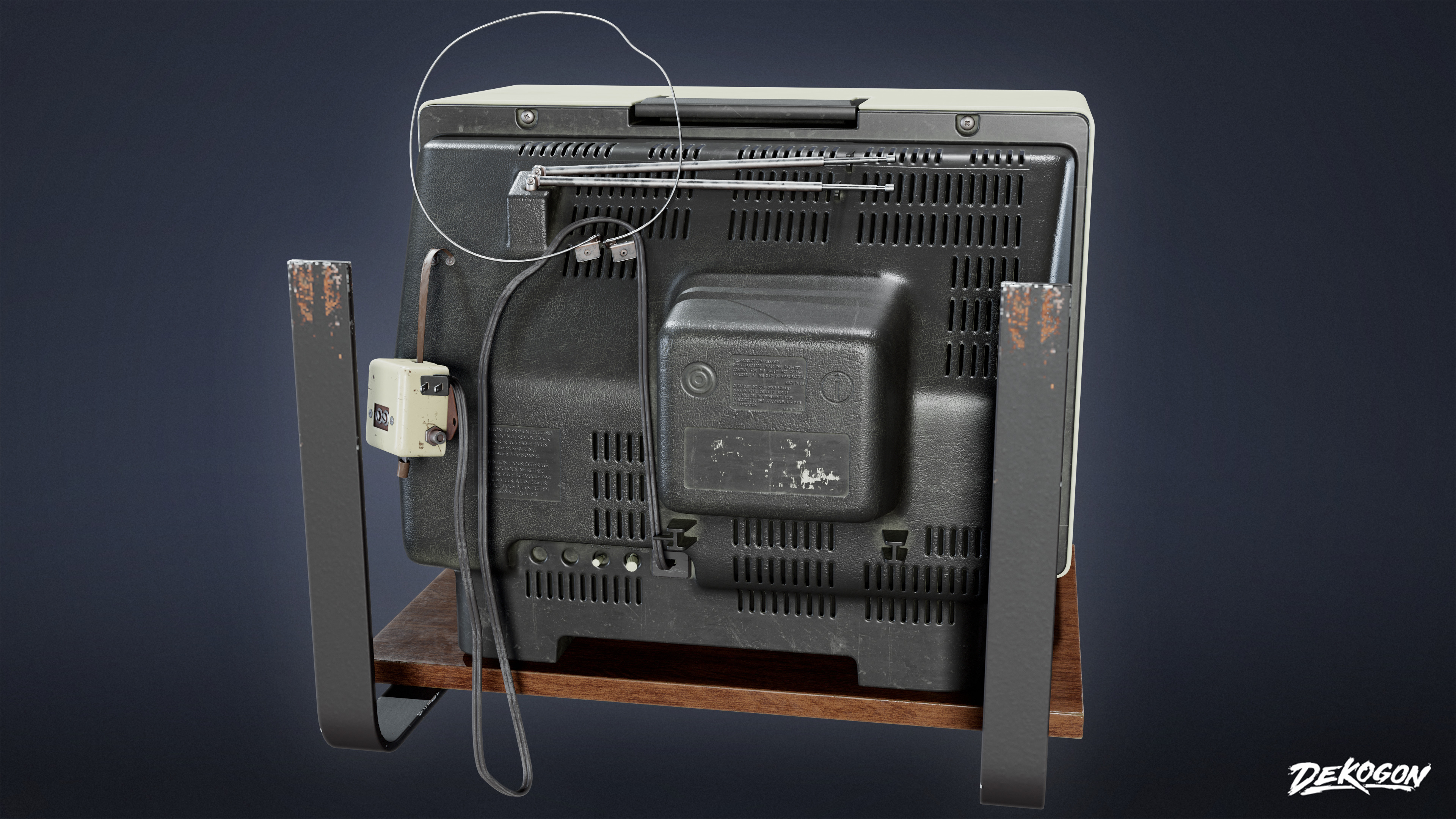 LAUNDROMAT - Television Mounted 01 - NANITE Low-poly 3D model_3