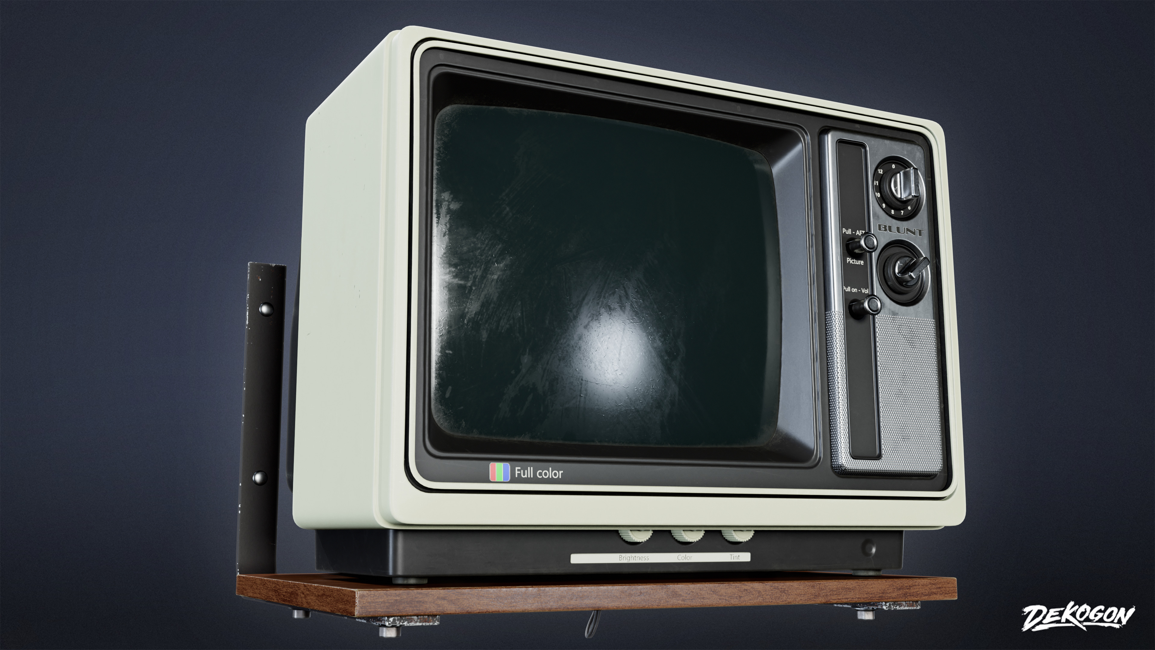 LAUNDROMAT - Television Mounted 01 - NANITE Low-poly 3D model_5