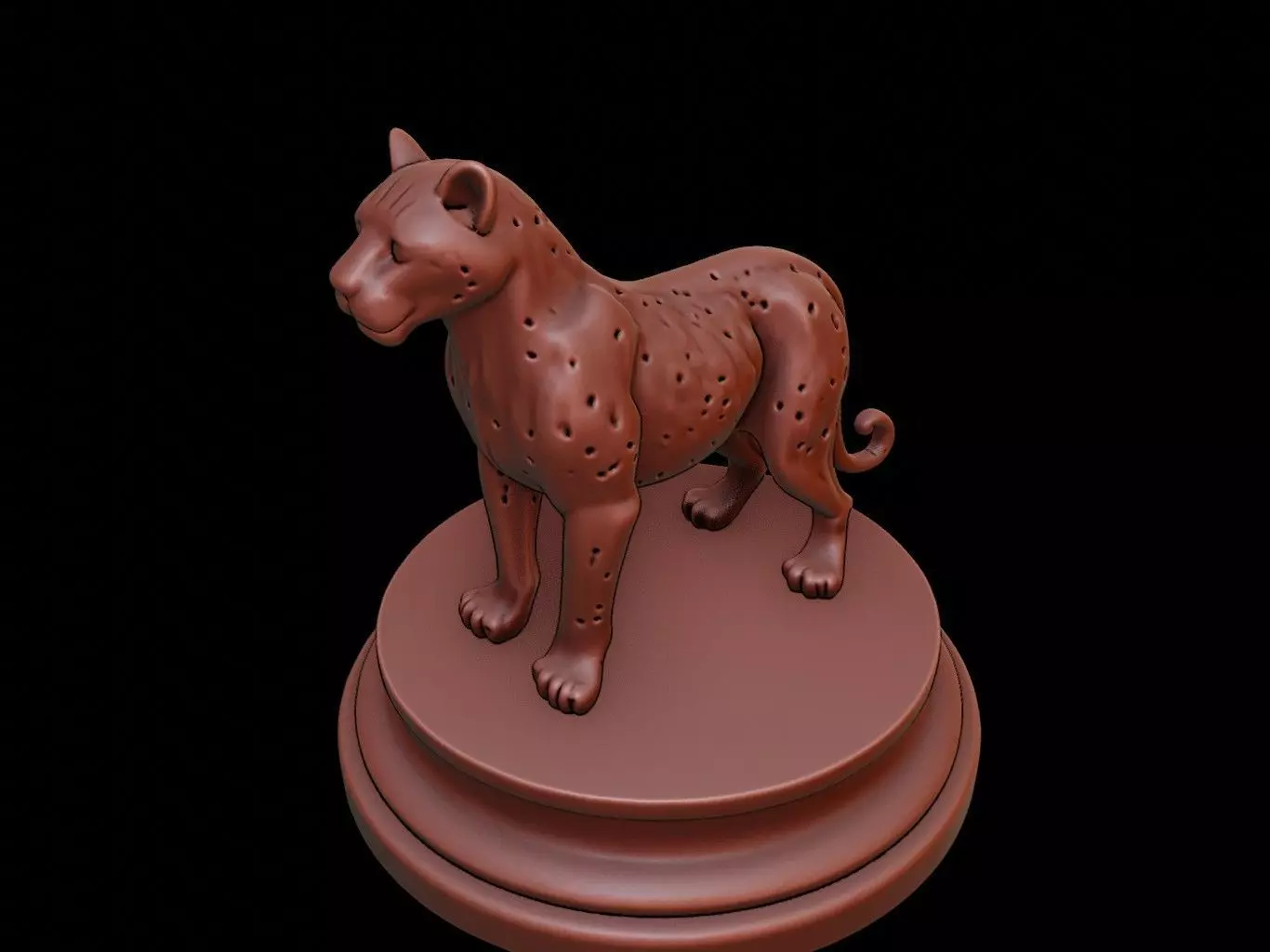 Leopard Figure Printable 3D print model_0