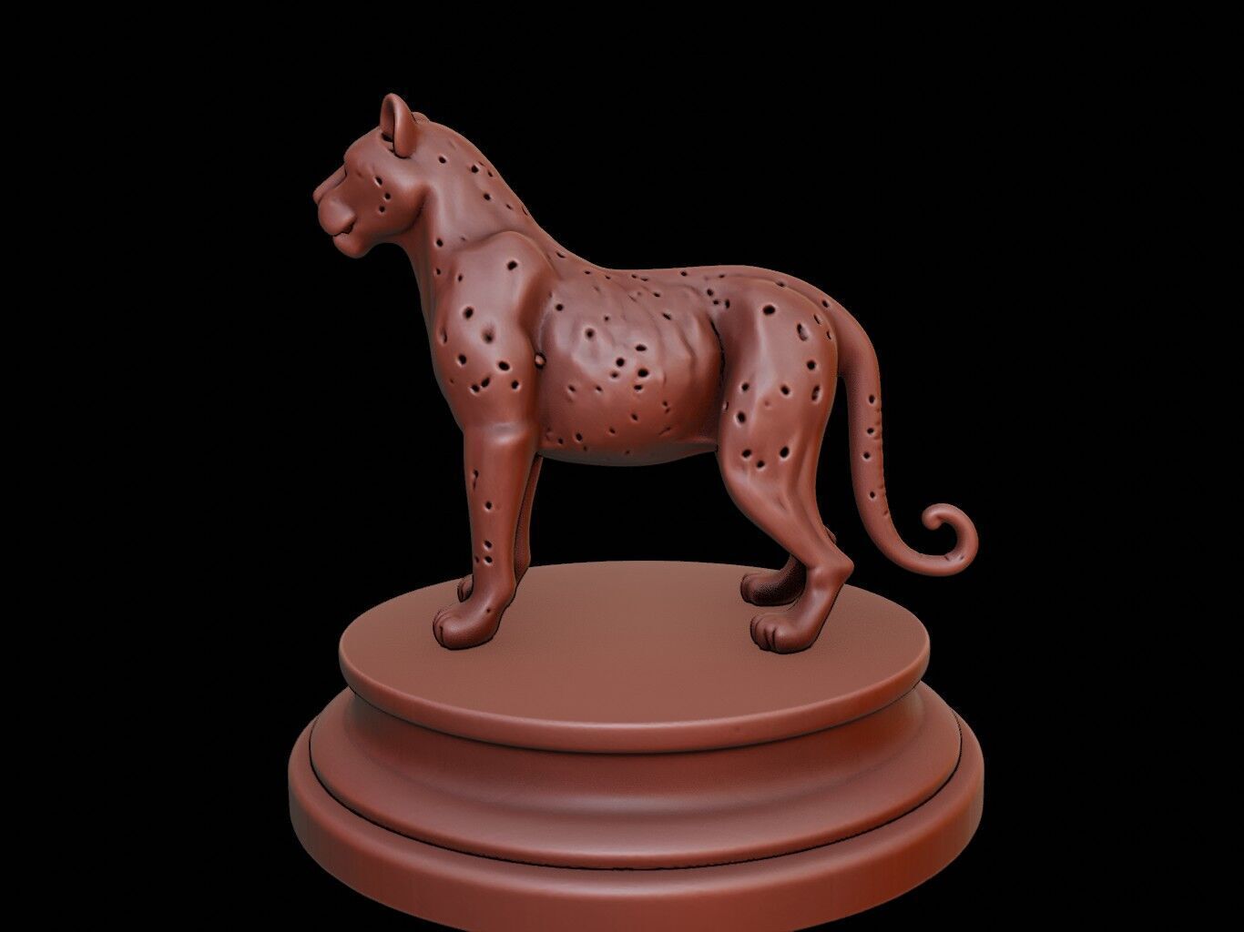 Leopard Figure Printable 3D print model_2