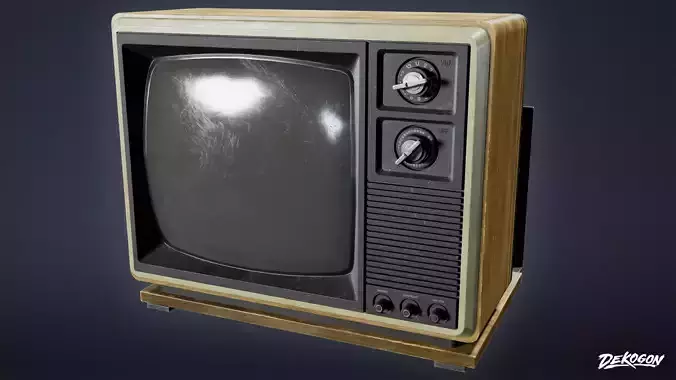 LAUNDROMAT - Television Mounted 02 - LOW POLY AND NANITE
