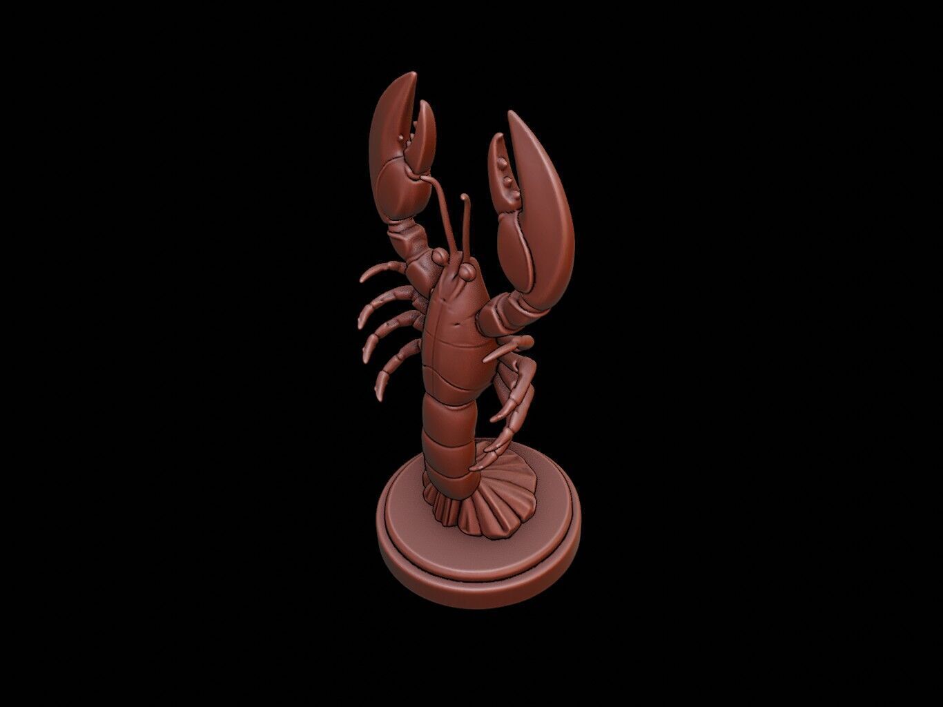 Lobster Figure Printable 3D print model_1