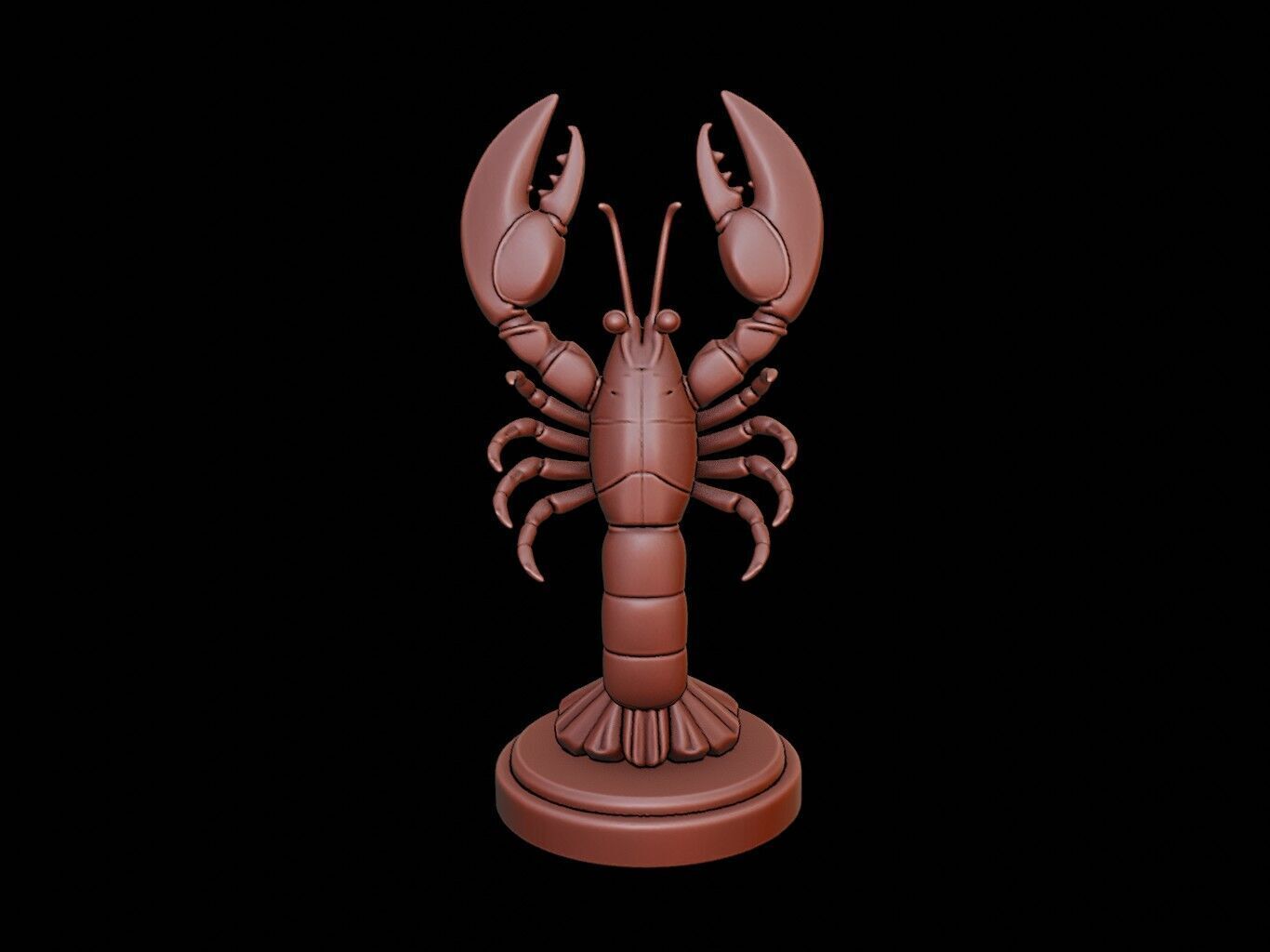 Lobster Figure Printable 3D print model_2