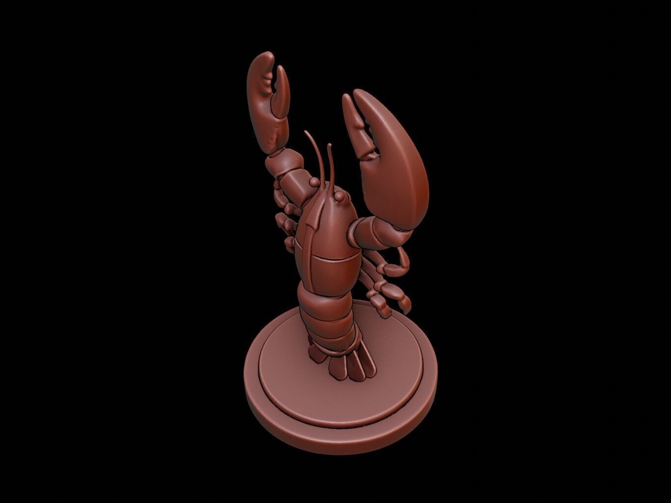 Lobster Figure Printable 3D print model_1