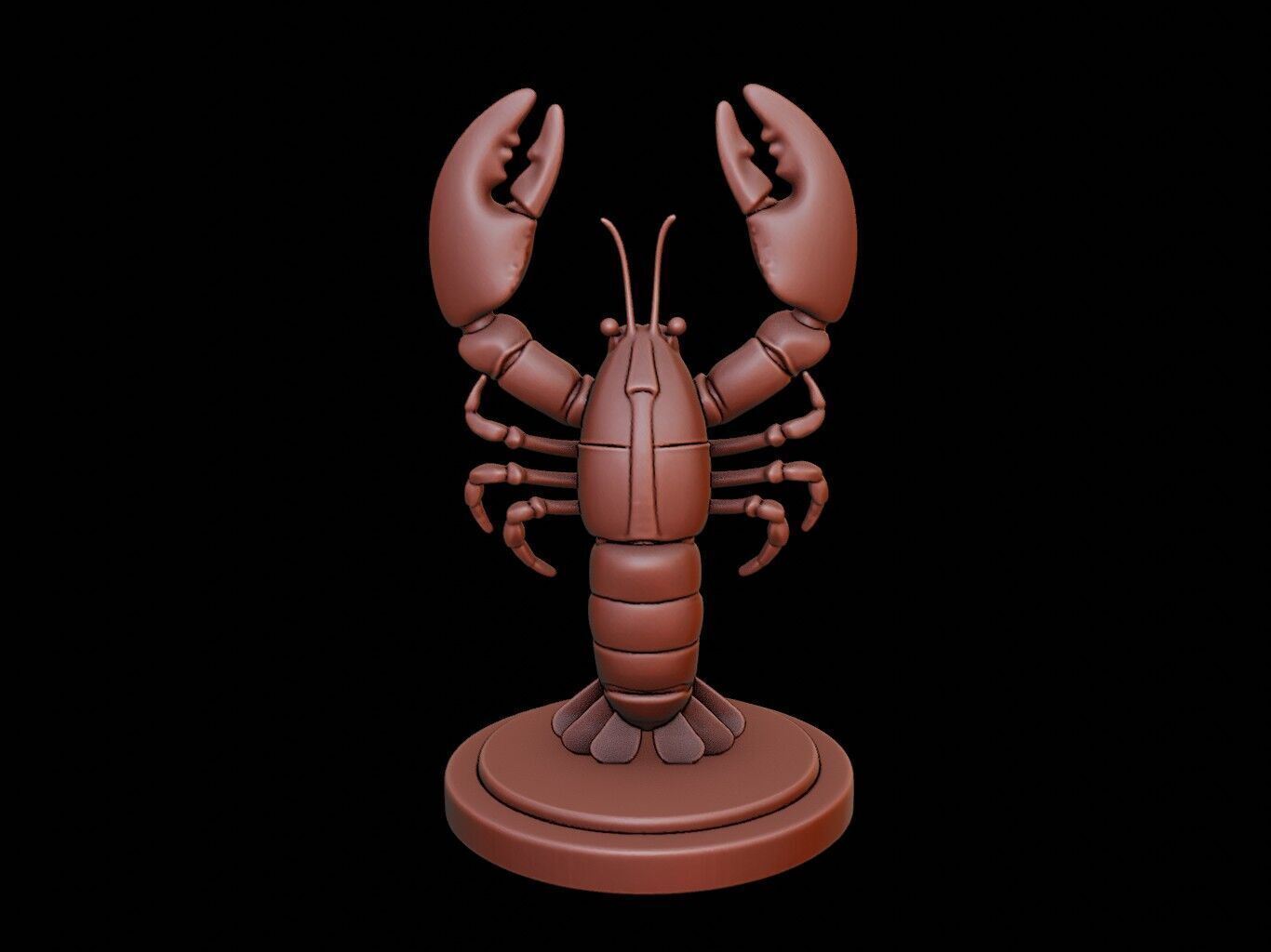 Lobster Figure Printable 3D print model_2