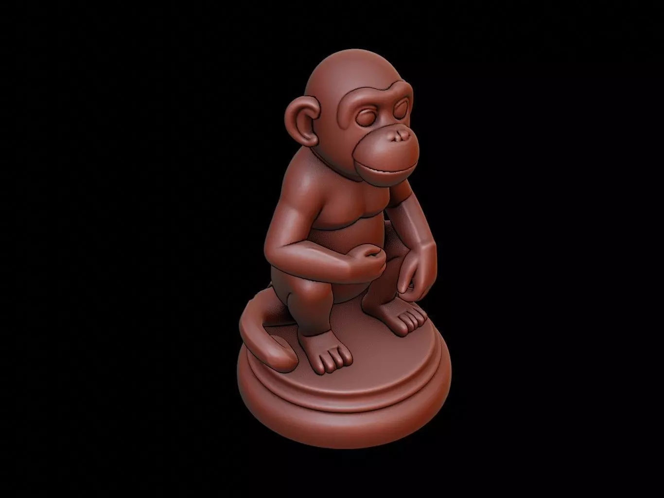 Monkey Figure Printable 3D print model_0