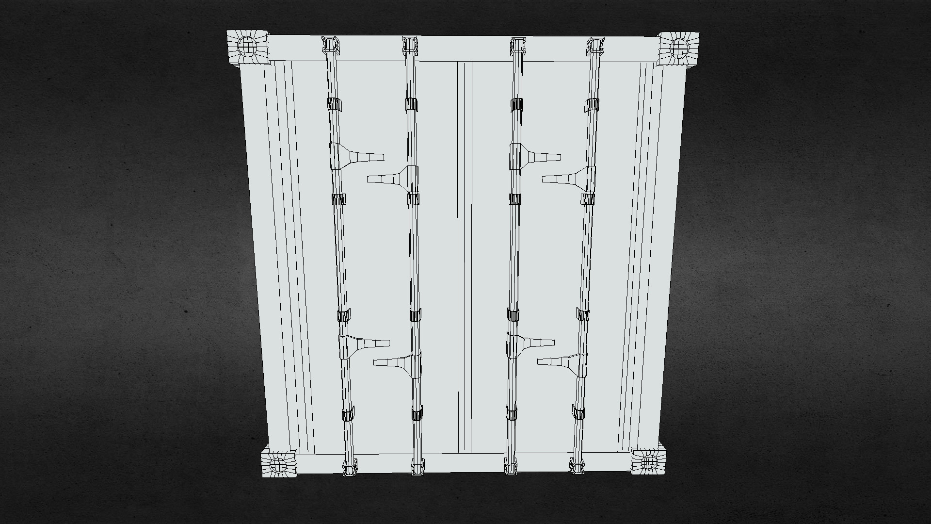 53ft Shipping Container that is Game Ready Low-poly 3D model_6