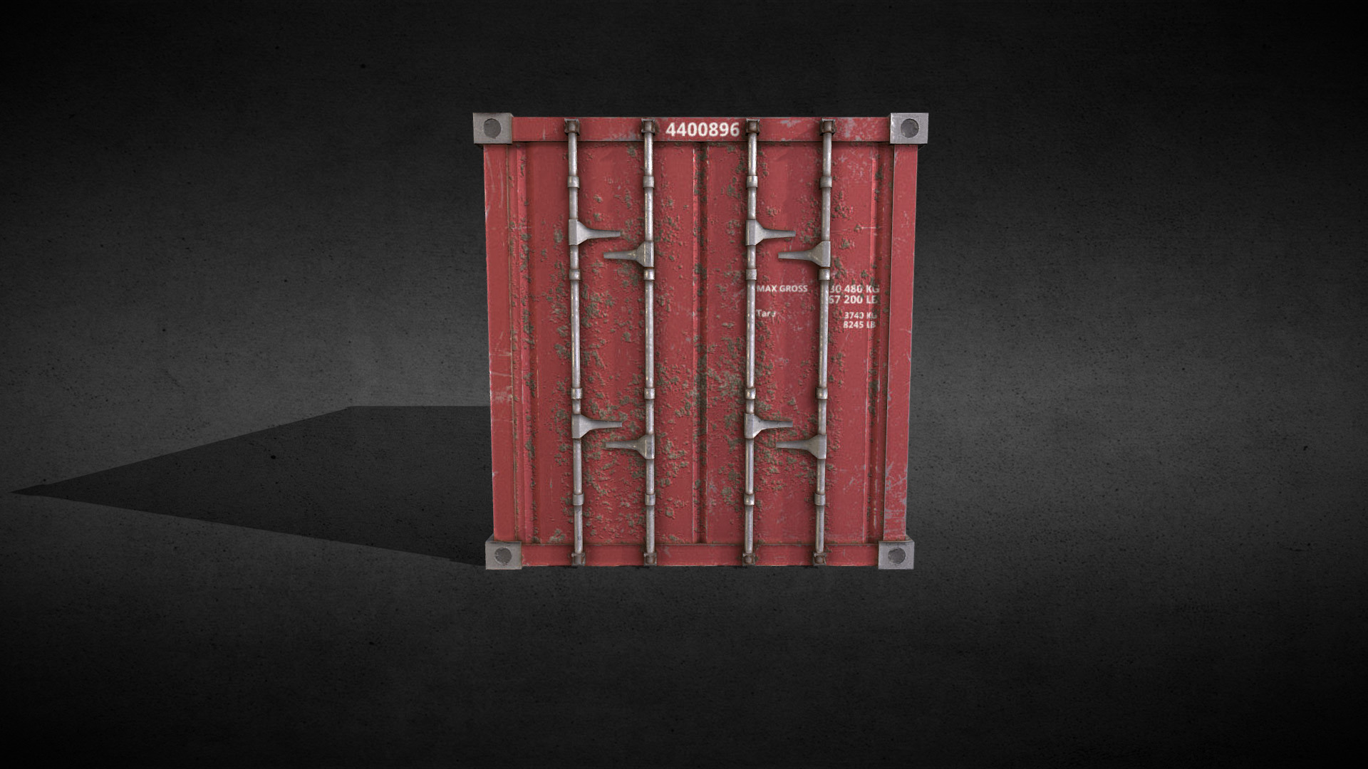 53ft Shipping Container that is Game Ready Low-poly 3D model_2