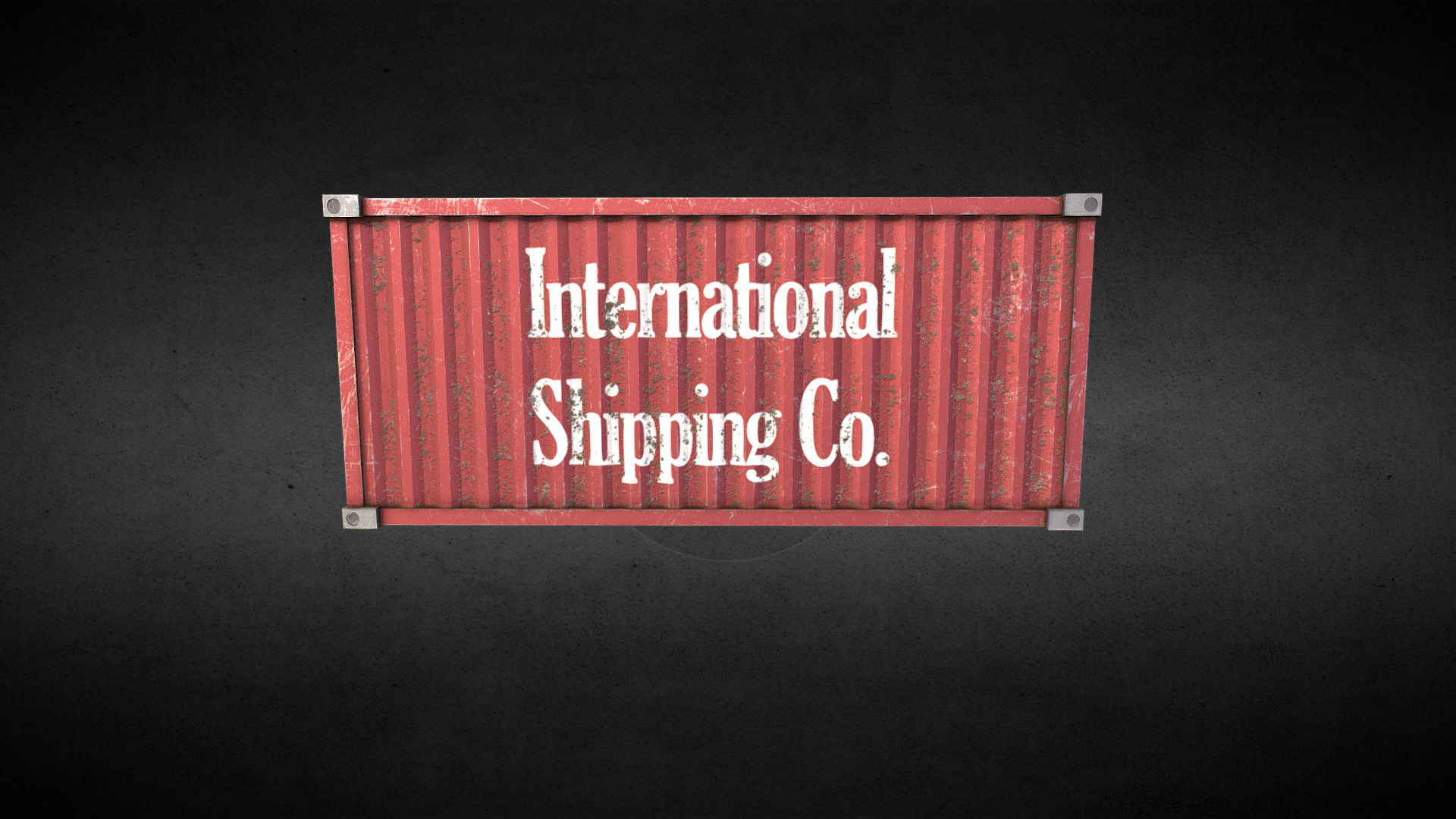 53ft Shipping Container that is Game Ready Low-poly 3D model_1