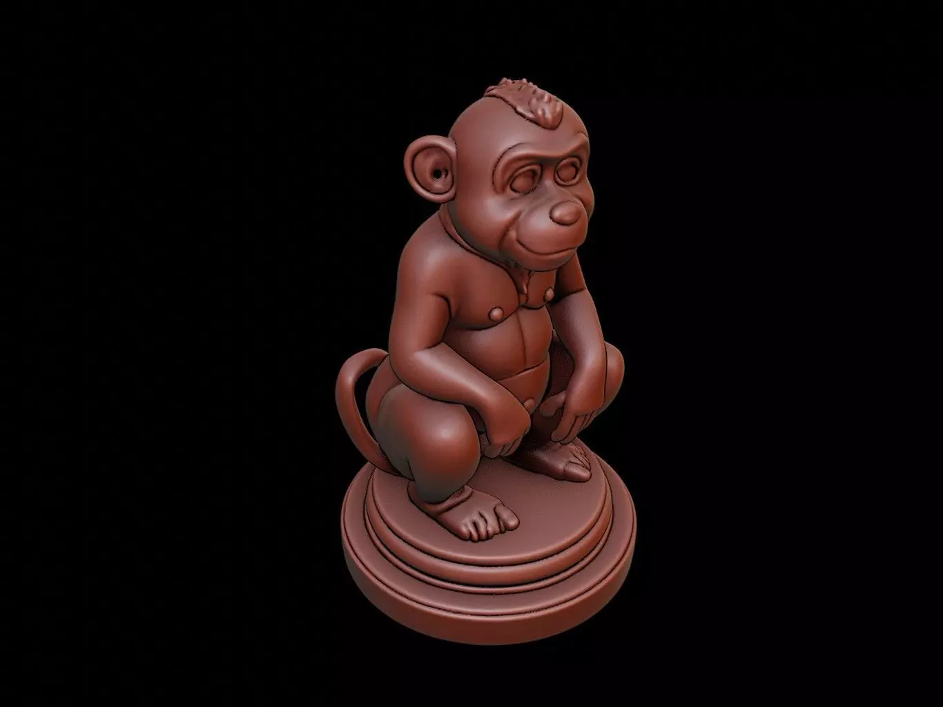 Monkey Figure Printable 3D print model_0