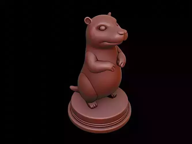 Muskrat Figure Printable
