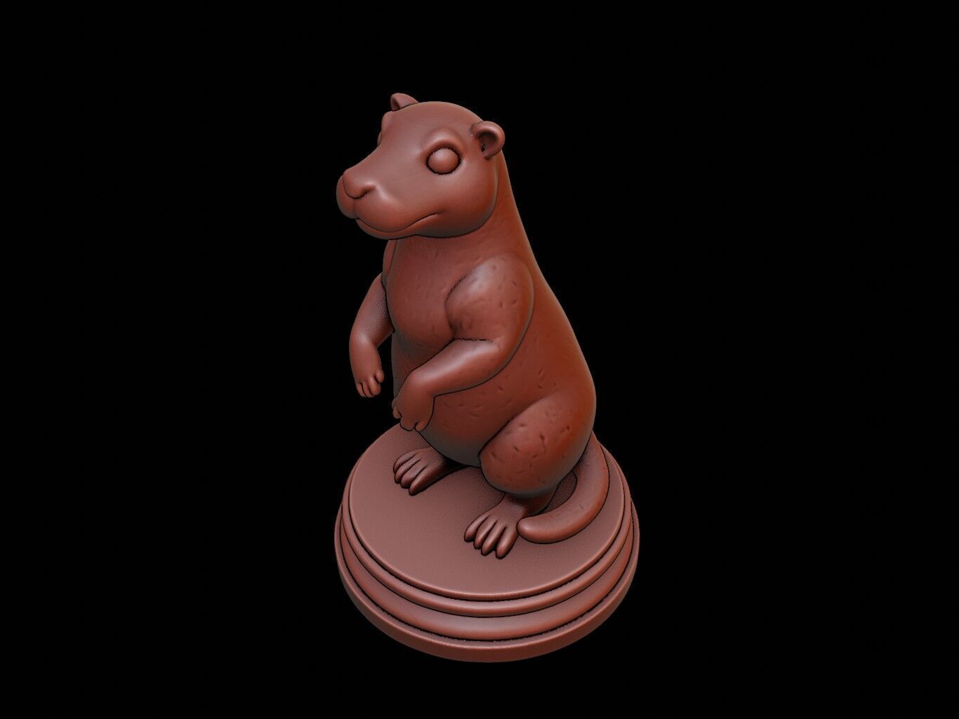 Muskrat Figure Printable 3D print model_1