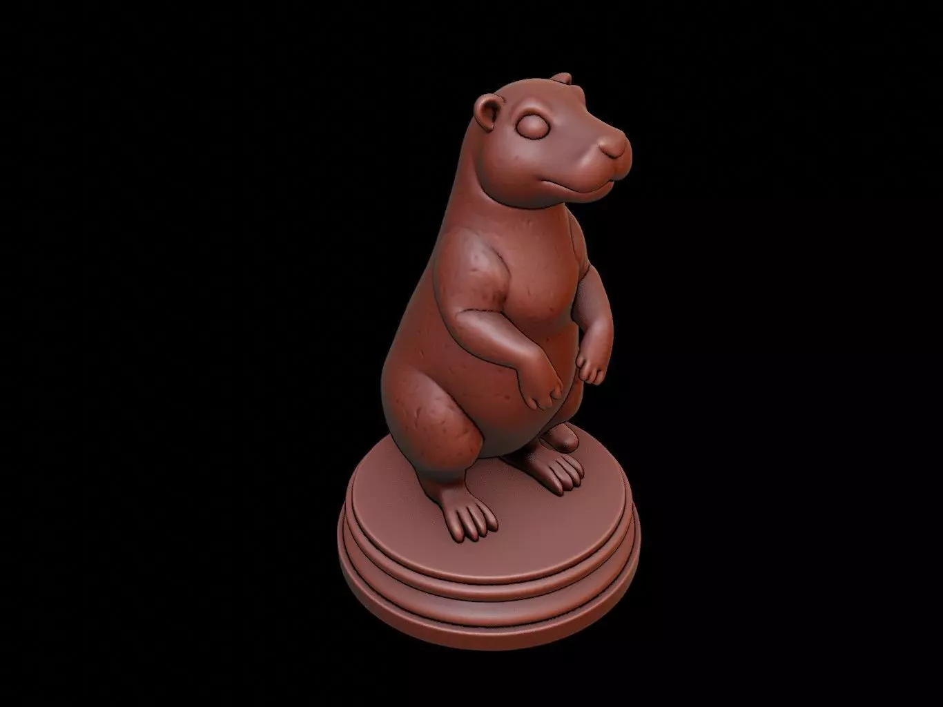 Muskrat Figure Printable 3D print model_0