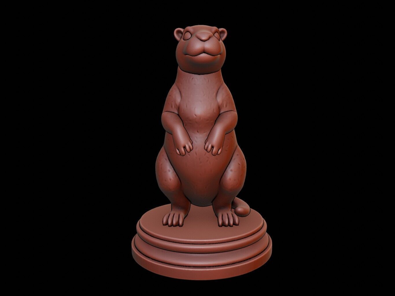Muskrat Figure Printable 3D print model_2