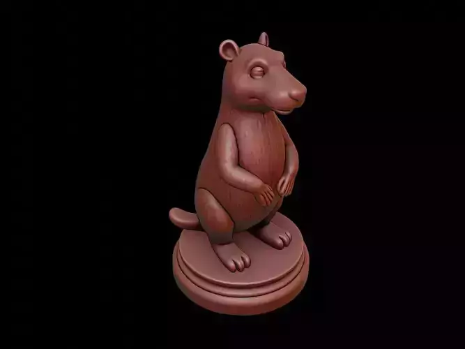Muskrat Figure Printable