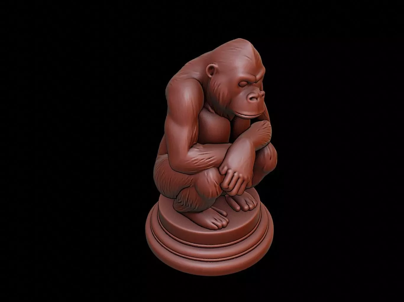 Orangutan Figure Printable 3D print model_0