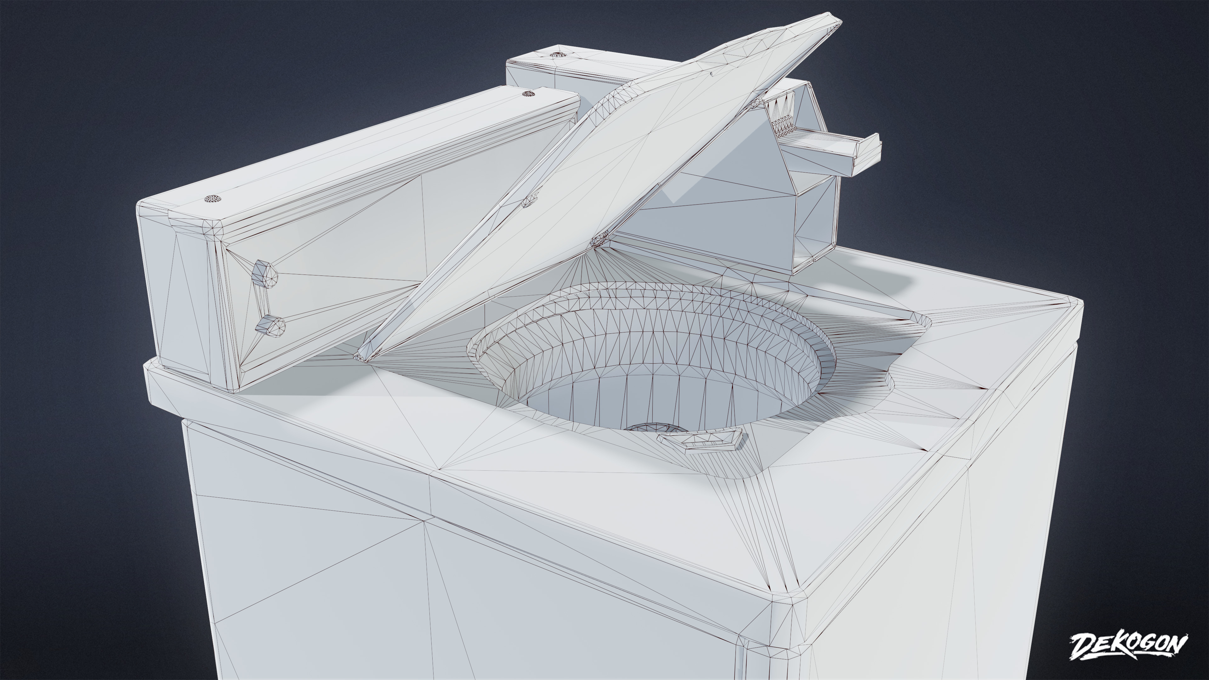 LAUNDROMAT - Washing Machine 07 - LOW POLY AND NANITE Low-poly 3D model_7