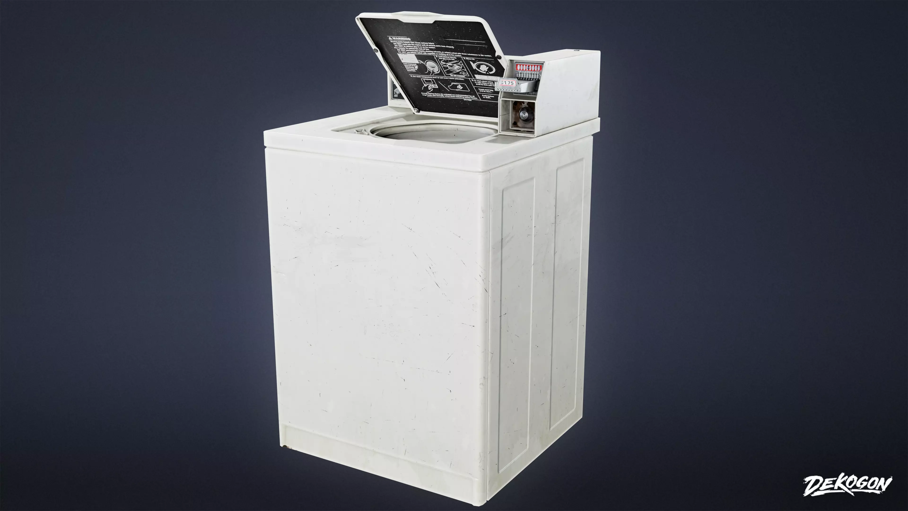 LAUNDROMAT - Washing Machine 07 - LOW POLY AND NANITE Low-poly 3D model_0