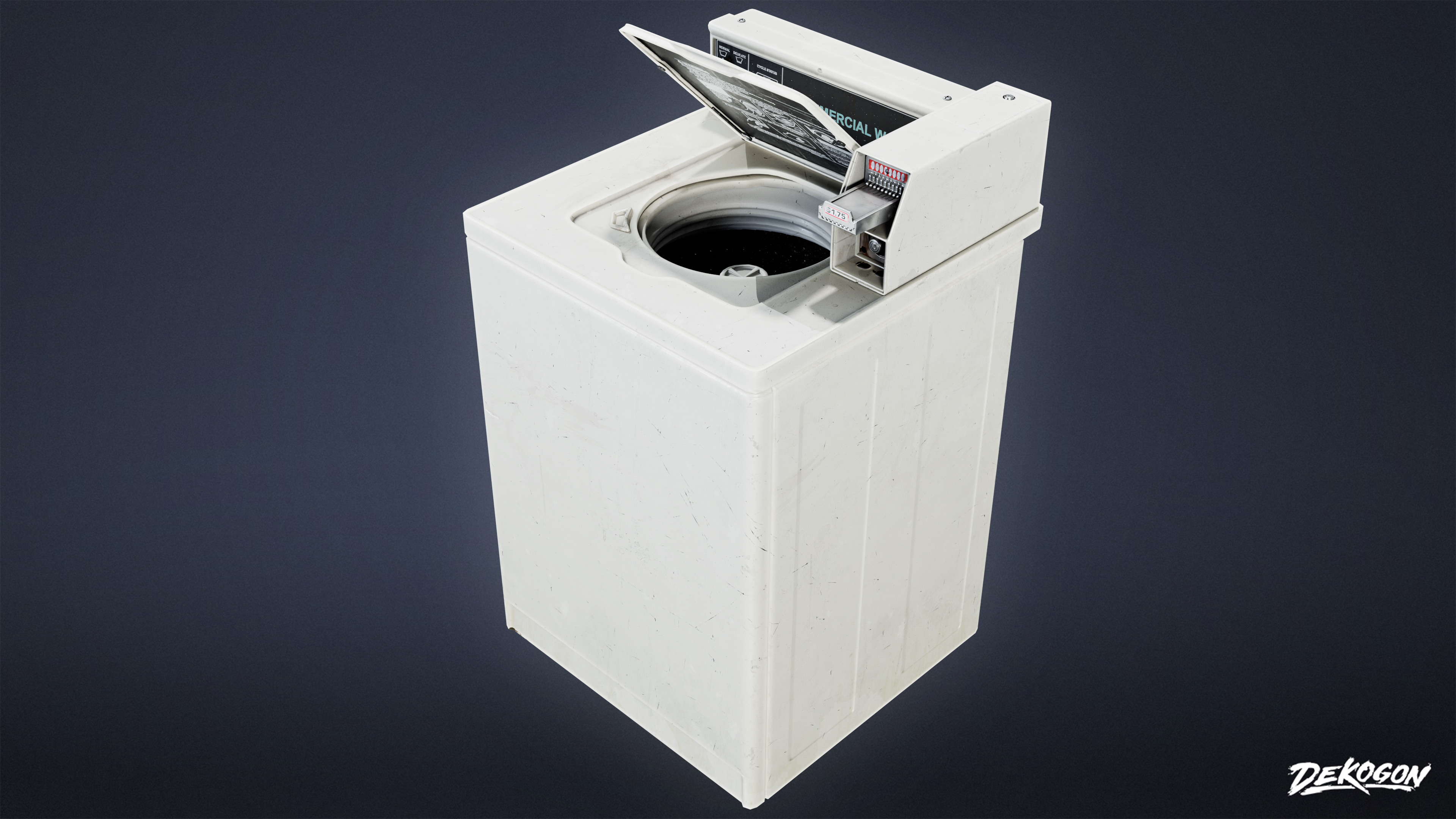 LAUNDROMAT - Washing Machine 07 - LOW POLY AND NANITE Low-poly 3D model_4