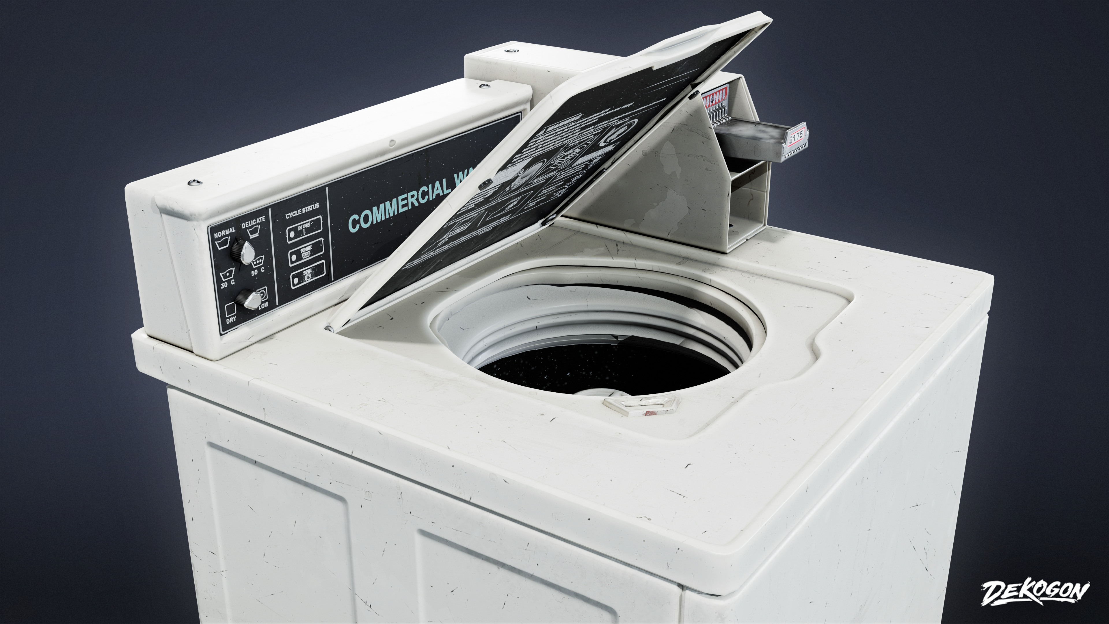 LAUNDROMAT - Washing Machine 07 - LOW POLY AND NANITE Low-poly 3D model_6