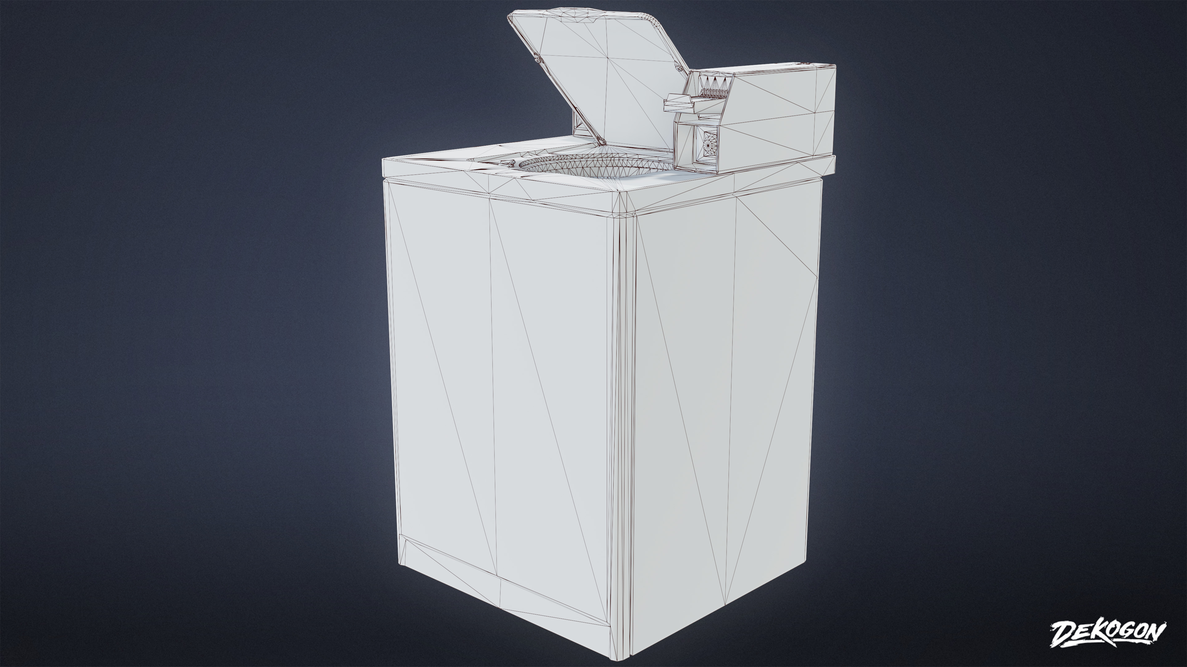 LAUNDROMAT - Washing Machine 07 - LOW POLY AND NANITE Low-poly 3D model_8