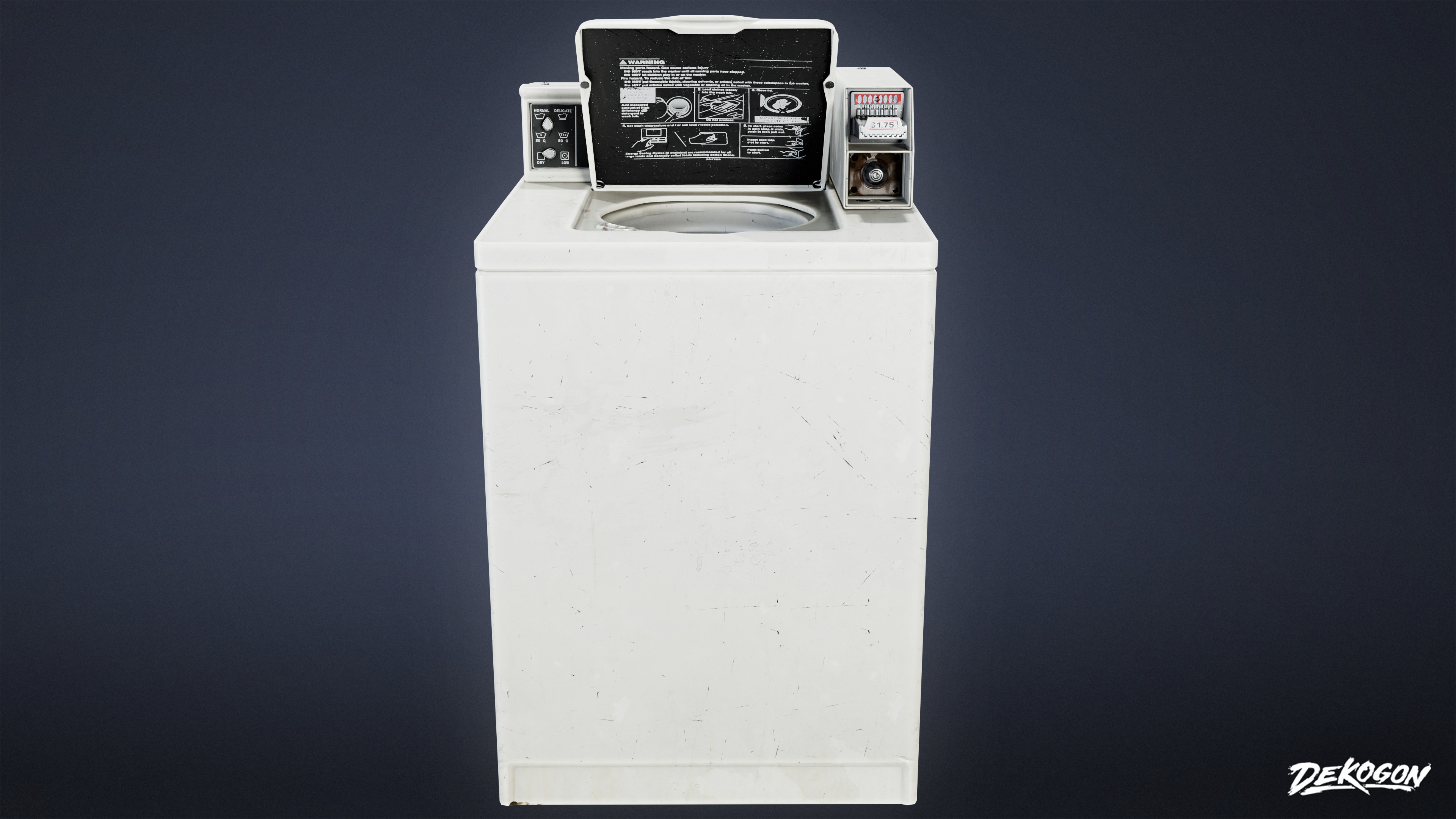 LAUNDROMAT - Washing Machine 07 - LOW POLY AND NANITE Low-poly 3D model_1