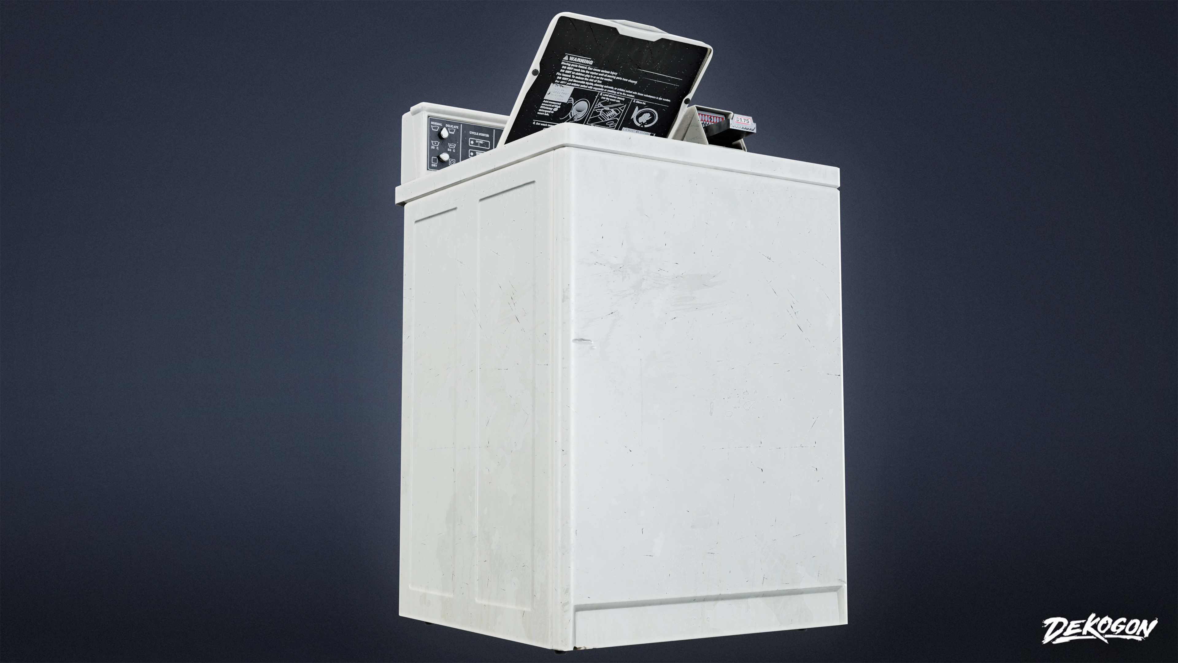 LAUNDROMAT - Washing Machine 07 - LOW POLY AND NANITE Low-poly 3D model_5