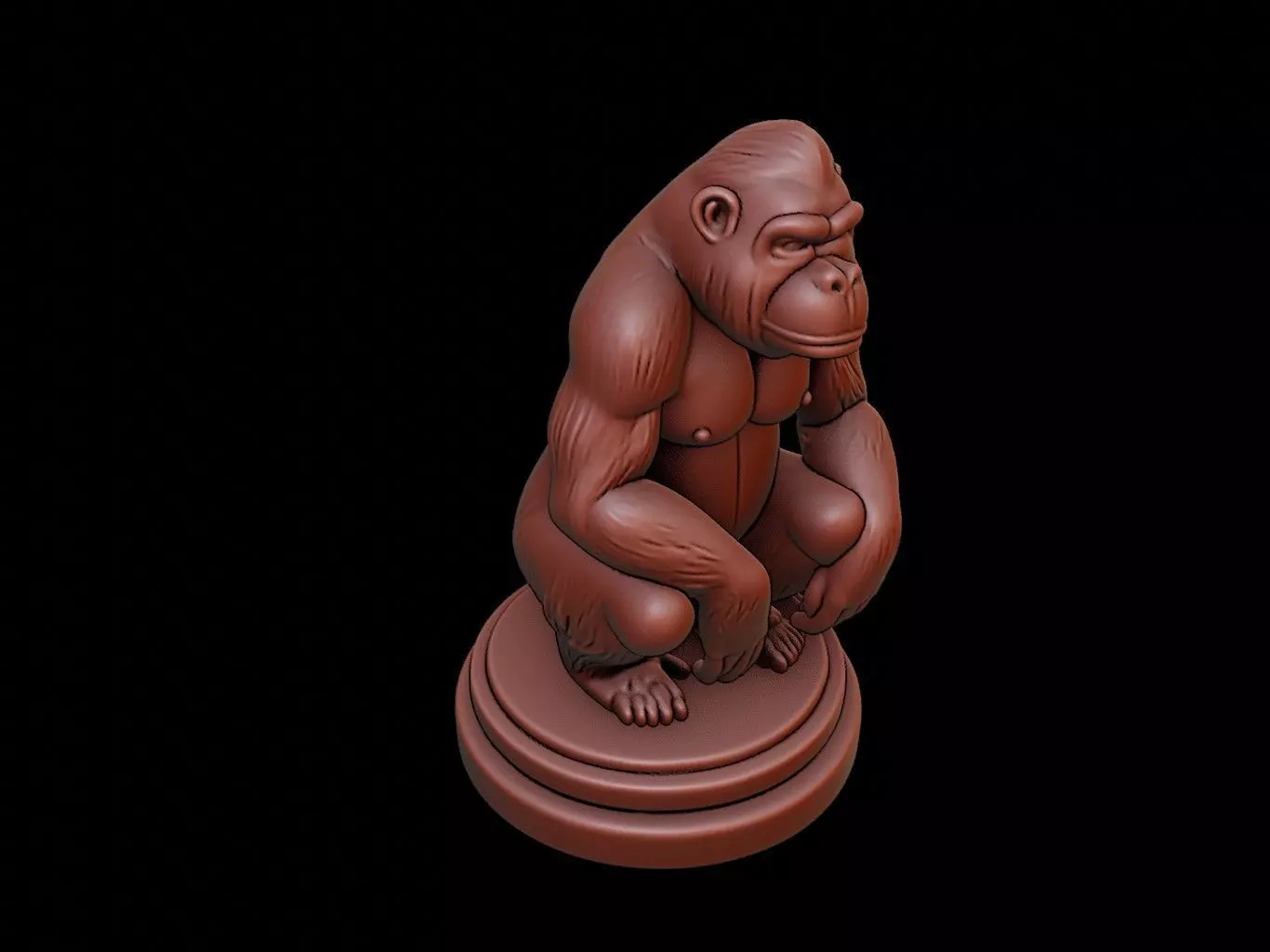 Orangutan Figure Printable 3D print model_0