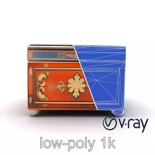 Victorian Handcrafted Jewelry Box model pack