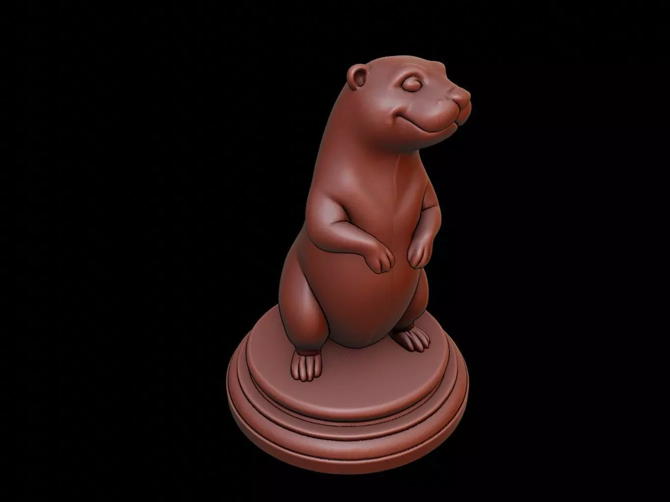 Otter Figure Printable 3D print model_0