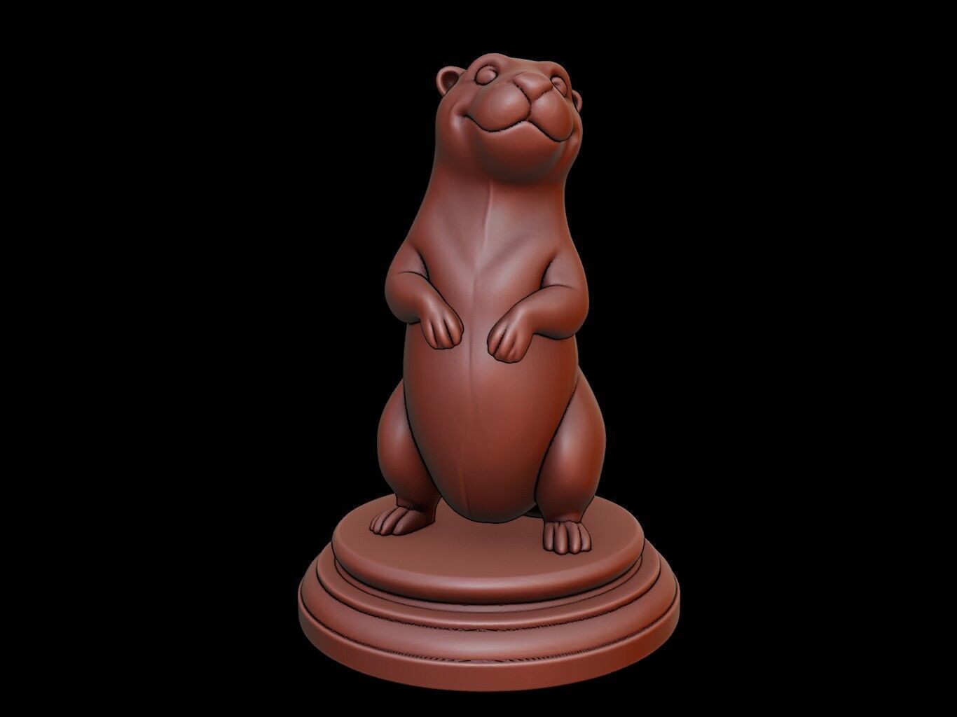 Otter Figure Printable 3D print model_2