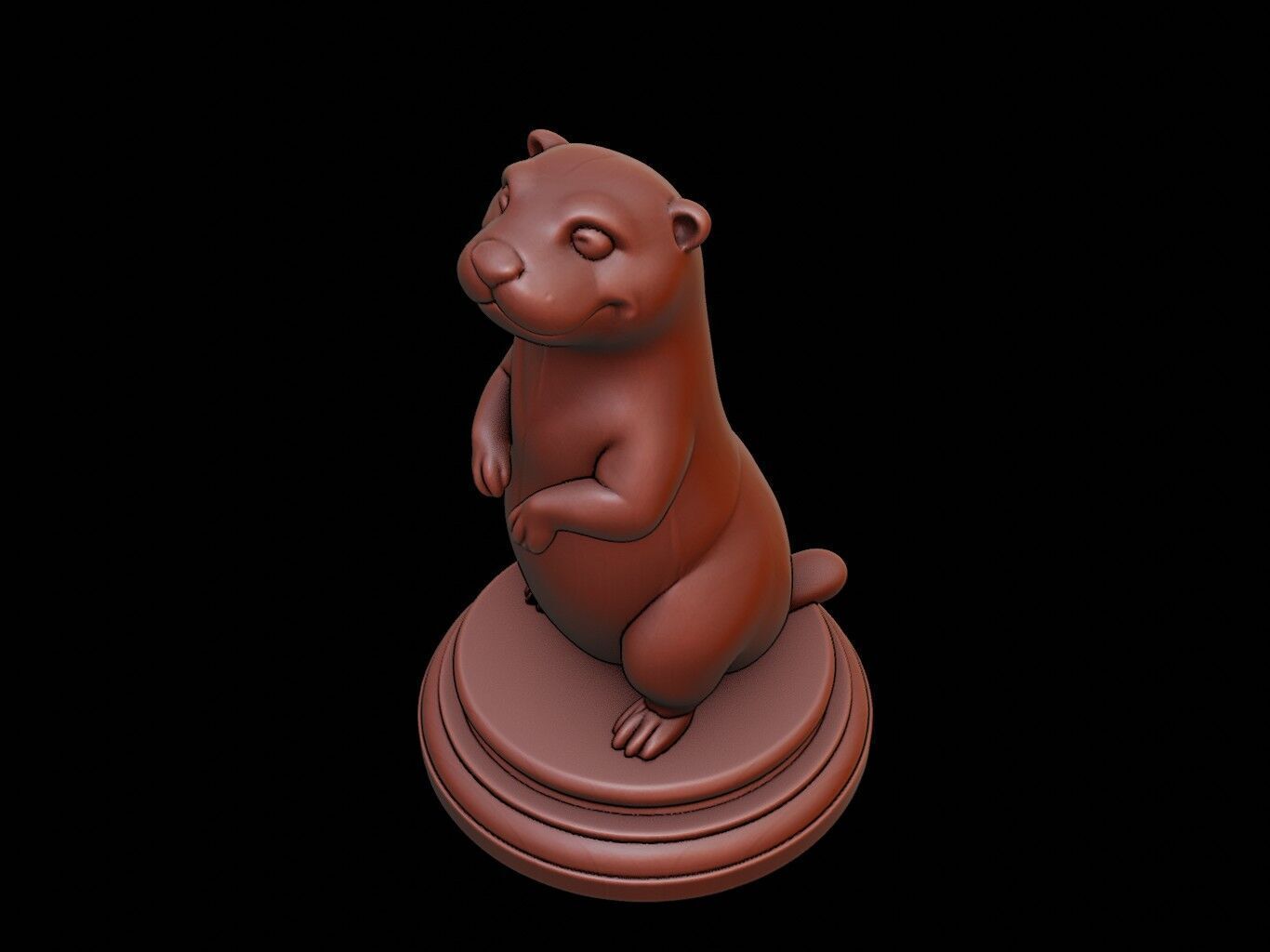 Otter Figure Printable 3D print model_1