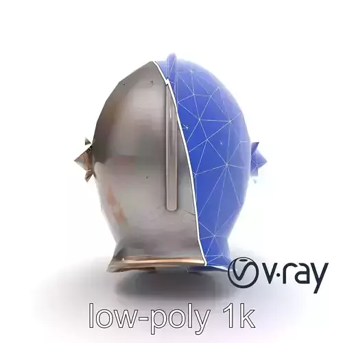 Medieval Armor Helmet with Detailed Metalwork model pack Low-poly 3D model
