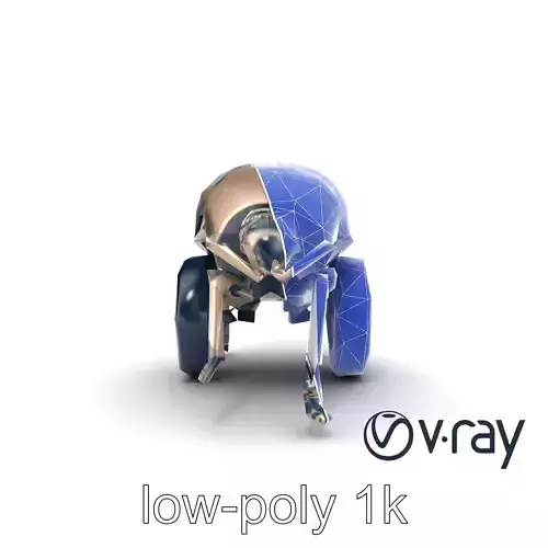 Golden Scarab Toy on Wheels model pack Low-poly 3D model