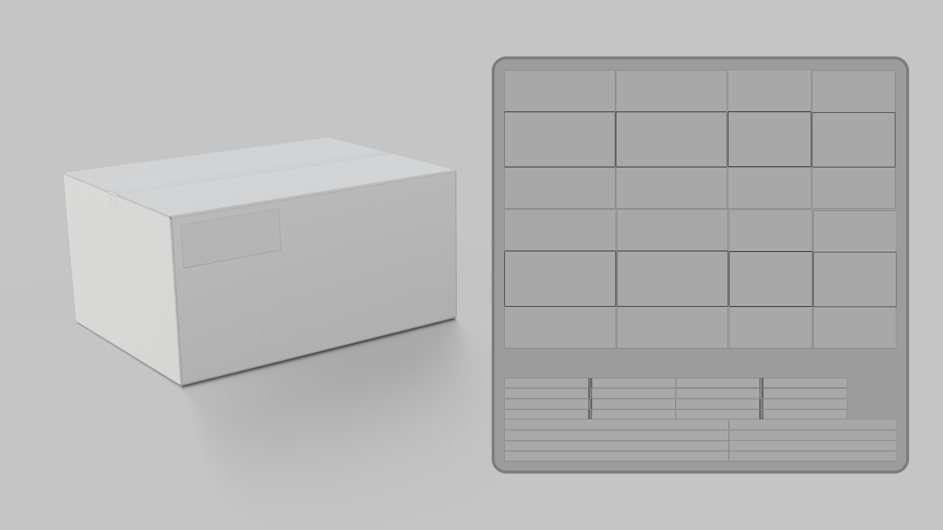 Rectangular Cardboard Box - Rigged and Fully Customizable Low-poly 3D model_16