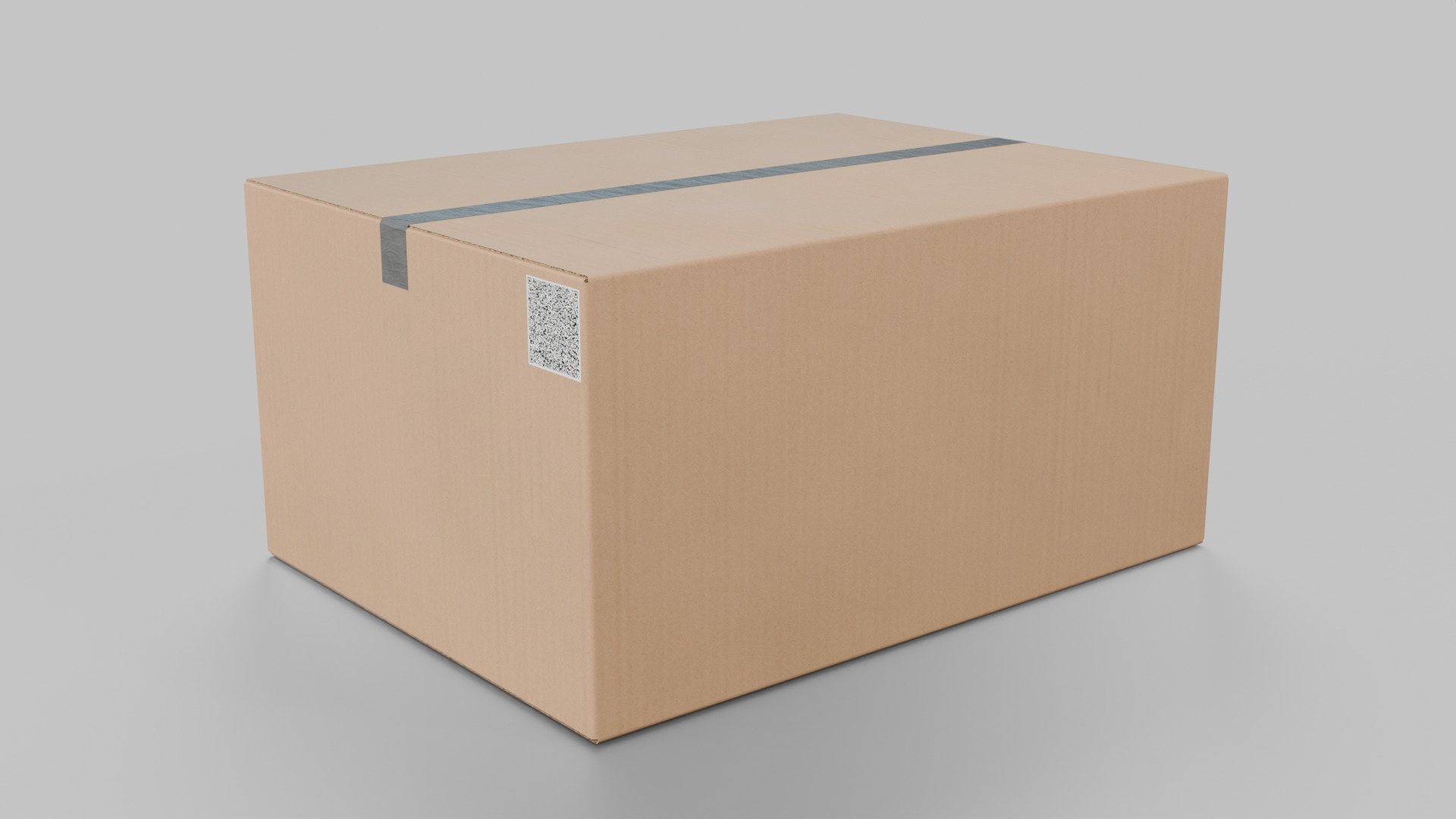 Rectangular Cardboard Box - Rigged and Fully Customizable Low-poly 3D model_3