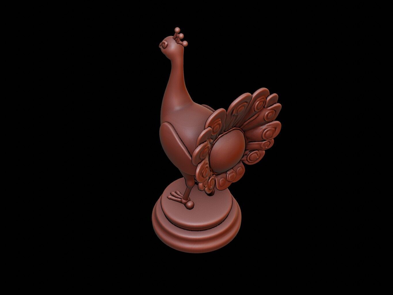 Peacock Figure Printable 3D print model_1